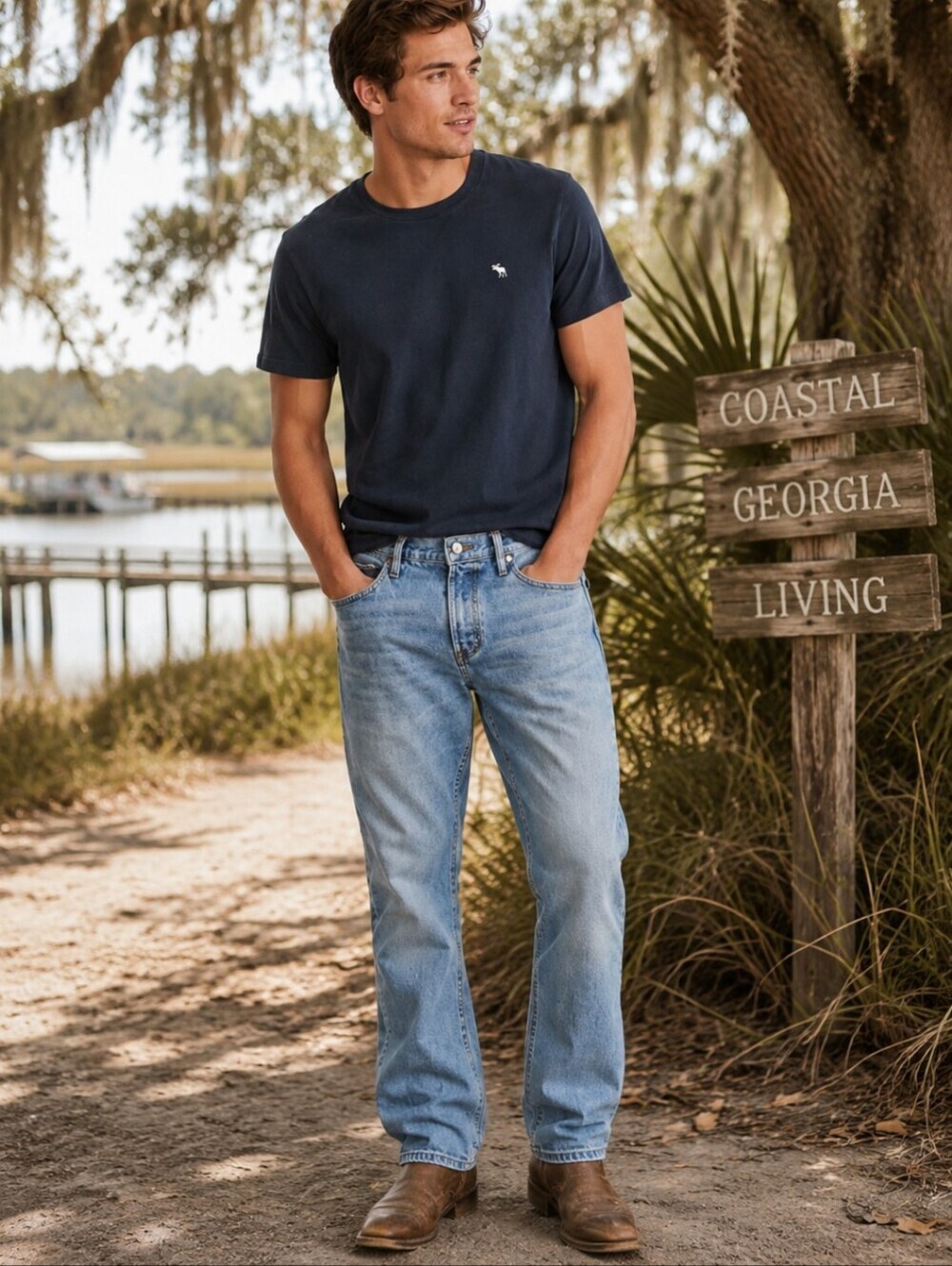 Abercrombie & Fitch Classic Straight Fit Men's Light Wash Jeans